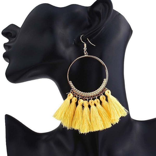 2019 tassel earrings for women ethnic gold metal big drop earrings bohemia fashion jewelry trendy cotton rope fringe long dangle, Silver
2019 tassel earrings for women ethnic gold metal big drop earrings bohemia fashion jewelry trendy cotton rope fringe long dangle, Silver