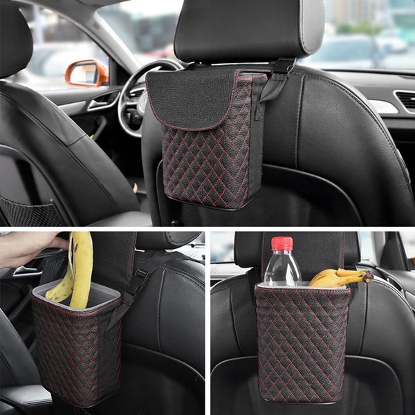 pu leather car bin litter with lid trash can container multifunctional leakproof accessories waterproof hanging auto organizer
pu leather car bin litter with lid trash can container multifunctional leakproof accessories waterproof hanging auto organizer