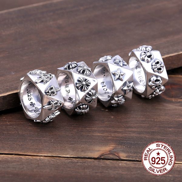 925 sterling silver ring personality retro couple punk wind cross dagger anchor shape jewelry gift lover 2020
925 sterling silver ring personality retro couple punk wind cross dagger anchor shape jewelry gift lover 2020