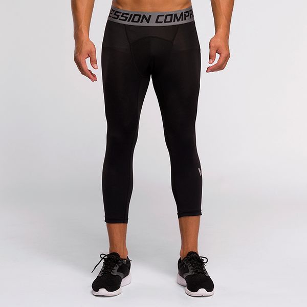 mens compression 3/4 pants sports jogger running tights basketball fitness gym exercise pants skinny leggings trousers, Black
mens compression 3/4 pants sports jogger running tights basketball fitness gym exercise pants skinny leggings trousers, Black