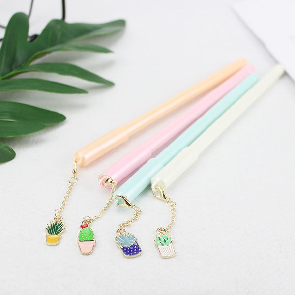 4 pcs/lot colorful metal cactus pendant gel pen signature pen escolar papelaria school office supply promotional gift
4 pcs/lot colorful metal cactus pendant gel pen signature pen escolar papelaria school office supply promotional gift