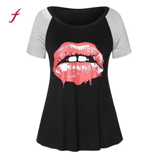 feitong women summer lip printing o round shirt short sleeve casual vogue t shirt harajuku streetwear vetement femme 2019, White
feitong women summer lip printing o round shirt short sleeve casual vogue t shirt harajuku streetwear vetement femme 2019, White