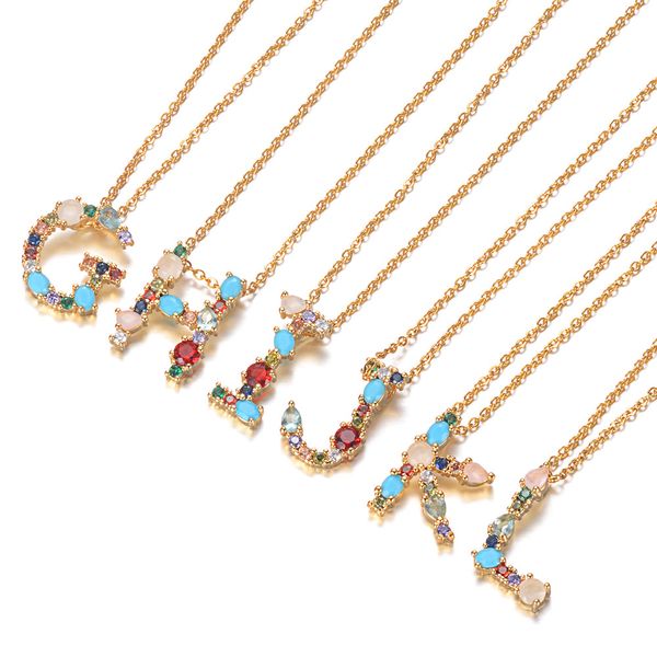 multicolor fashion micro pave zircon alphabet necklaces diy initials from a-z letter pendant necklace women jewelry 45cm, Silver
multicolor fashion micro pave zircon alphabet necklaces diy initials from a-z letter pendant necklace women jewelry 45cm, Silver