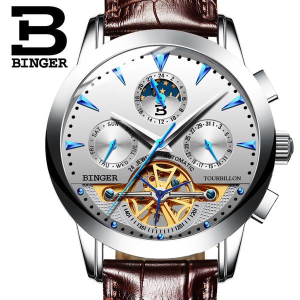 switzerland binger business watch men skeleton automatic clock men waterproof mechanical watch relogio masculino 2019, Slivery;brown
switzerland binger business watch men skeleton automatic clock men waterproof mechanical watch relogio masculino 2019, Slivery;brown