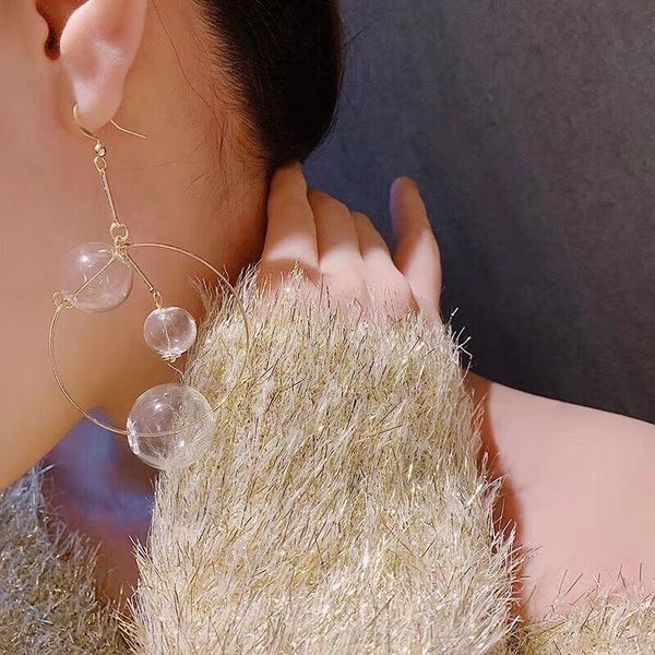big transparent bubble ball drop earrings for women hanging statement earrings fashion jewelry party street style bijoux, Silver
big transparent bubble ball drop earrings for women hanging statement earrings fashion jewelry party street style bijoux, Silver
