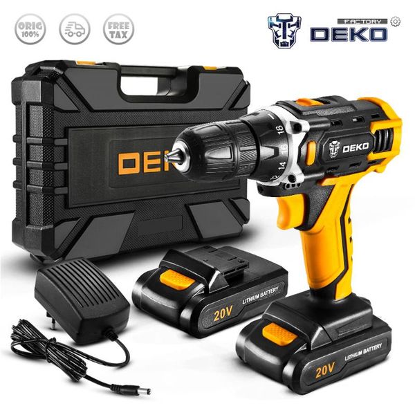 factory outlet deko sharker 20v cordless electric drill mini wireless power driver dc lithium-ion battery 3/8-inch
factory outlet deko sharker 20v cordless electric drill mini wireless power driver dc lithium-ion battery 3/8-inch