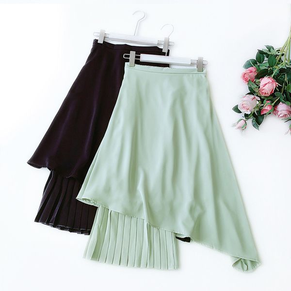irregular pleated chiffon half-body skirt woman xia zhongchang fund high waist pleated skirt grace temperament thin a a-line skirt, Black
irregular pleated chiffon half-body skirt woman xia zhongchang fund high waist pleated skirt grace temperament thin a a-line skirt, Black