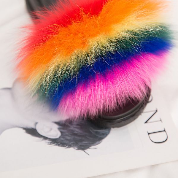 women fur slippers fluffy fur slippers women non-slip furry raccoon hair slides summer lightweight flat house plush sandals, Black
women fur slippers fluffy fur slippers women non-slip furry raccoon hair slides summer lightweight flat house plush sandals, Black