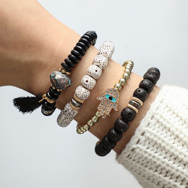 tassel bracelets for women beads charm bracelets metal friendship bracelet adjustable women jewellery gifts accessories, Black
tassel bracelets for women beads charm bracelets metal friendship bracelet adjustable women jewellery gifts accessories, Black