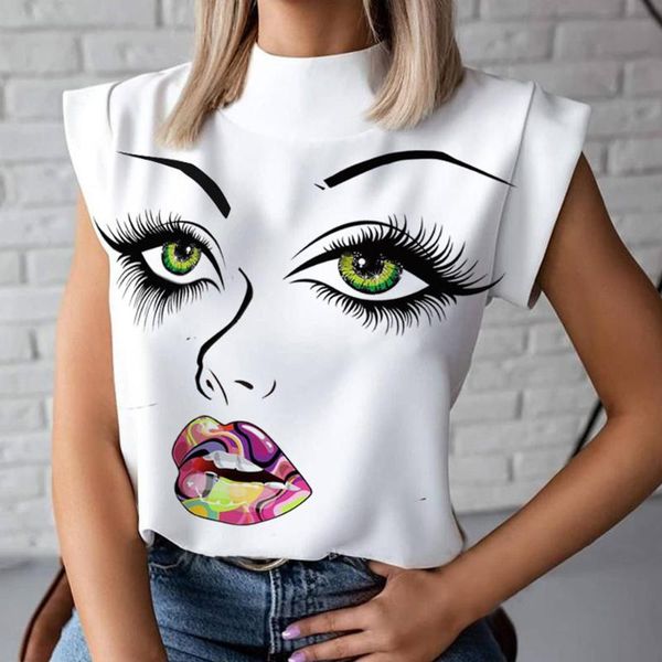 women 3d printed shirts stand collar ladies blouse 2020 summer casual pullover blusas fashion cute shirt camisas mujer, White
women 3d printed shirts stand collar ladies blouse 2020 summer casual pullover blusas fashion cute shirt camisas mujer, White