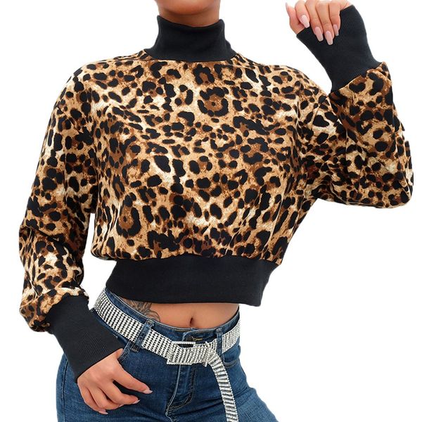 women's sweatshirt turtleneck leopard slim autumn winter warm basic clothes long sleeve grunge casual sudadera mujer, Black
women's sweatshirt turtleneck leopard slim autumn winter warm basic clothes long sleeve grunge casual sudadera mujer, Black