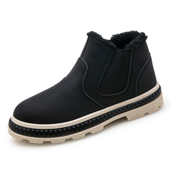 winter new men's warm snow boots lightweight and comfortable plus velvet poly boots rubber soft sole wear-resistant fashion, Black
winter new men's warm snow boots lightweight and comfortable plus velvet poly boots rubber soft sole wear-resistant fashion, Black