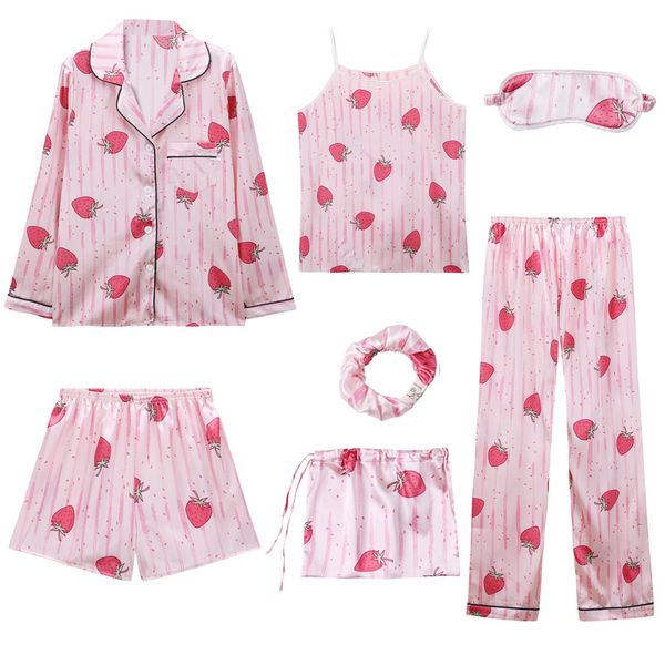 2019spring pijama set 7 pieces pajamas sets for sleepwear clothes pyjamas women home suit pijamas women nightwear sleepwear, Blue;gray
2019spring pijama set 7 pieces pajamas sets for sleepwear clothes pyjamas women home suit pijamas women nightwear sleepwear, Blue;gray