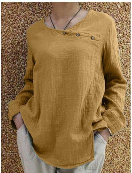 womens designer womens designer autumn cotton linen round collar t-shirt loose long sleeve button female, White
womens designer womens designer autumn cotton linen round collar t-shirt loose long sleeve button female, White