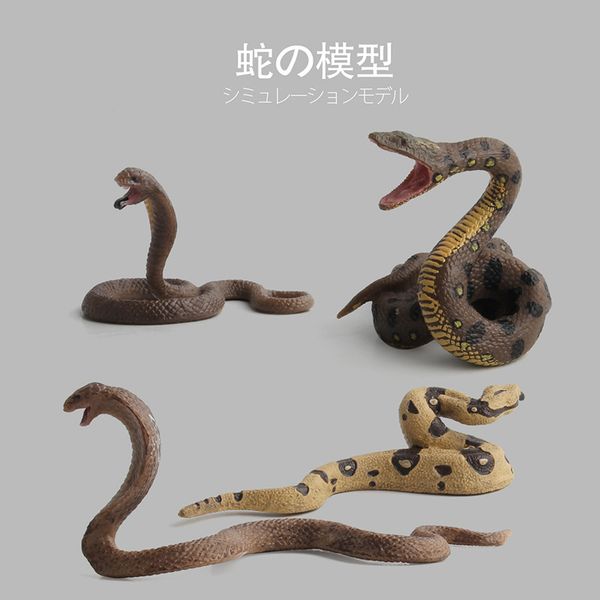 animal model toy wild animal model viper cobra static model toy doll