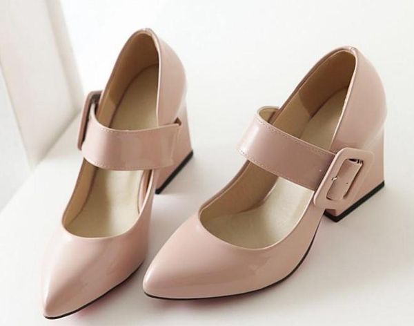 2018 fashion women's shoes in spring and autumn with new style high heel coarse heel pointed end, Black
2018 fashion women's shoes in spring and autumn with new style high heel coarse heel pointed end, Black