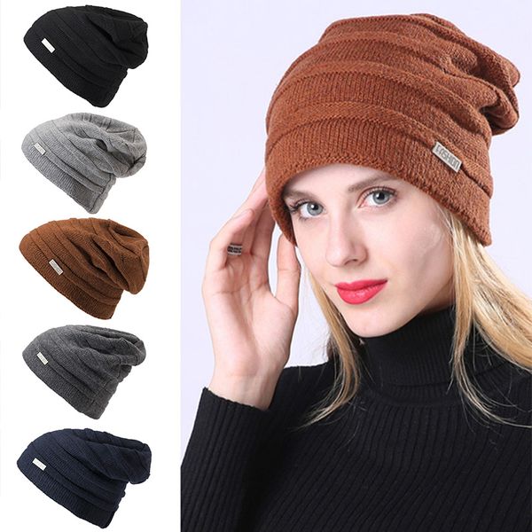 new solid soft color hat cap winter hats for women and man knitted warm female hats beanie thickening muts bonnet femme hiver
new solid soft color hat cap winter hats for women and man knitted warm female hats beanie thickening muts bonnet femme hiver