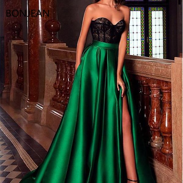 2019 classic lace & satin sweetheart prom dress neckline floor-length a-line evening dresses with pockets evening dress, White;black
2019 classic lace & satin sweetheart prom dress neckline floor-length a-line evening dresses with pockets evening dress, White;black