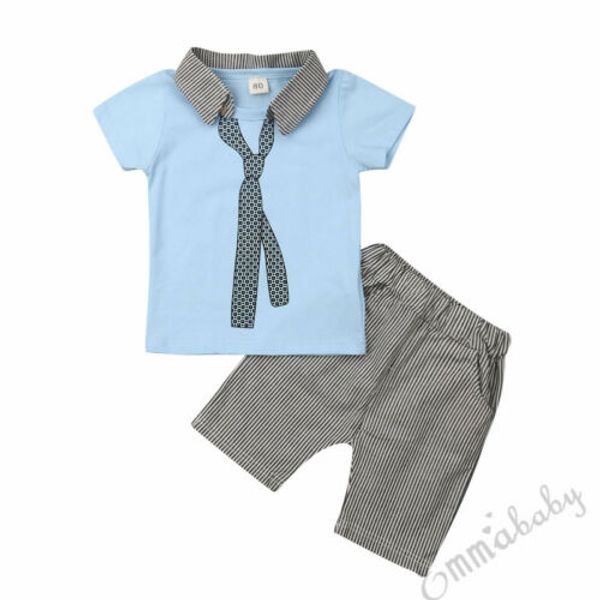 fashion 2pcs kids baby bibs boys handsome gentle suit short sleeve blue t-shirt+striped shorts pants children clothing set, White
fashion 2pcs kids baby bibs boys handsome gentle suit short sleeve blue t-shirt+striped shorts pants children clothing set, White