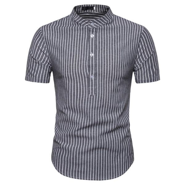 new men's summer 2019 yards shirt collar stripe shirts with short sleeves shirt fashion, White;black
new men's summer 2019 yards shirt collar stripe shirts with short sleeves shirt fashion, White;black