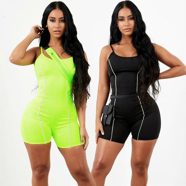 women strapless playsuit neon color skinny bodysuit reflective striped patchwork strap backless fitness outfit, Black;white
women strapless playsuit neon color skinny bodysuit reflective striped patchwork strap backless fitness outfit, Black;white