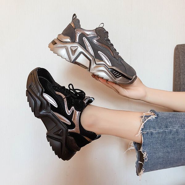 ins black sneakers 2019 autumn and winter new thick-bottomed rhinestones increased sports running shoes chaussures femme zz-44
ins black sneakers 2019 autumn and winter new thick-bottomed rhinestones increased sports running shoes chaussures femme zz-44