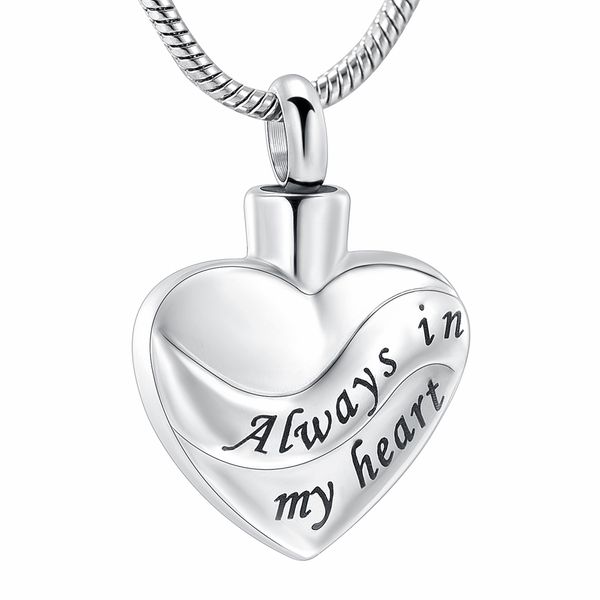 hai5158 always in my heart cremation pendant for human ashes holder, custom name or date engraving stainless steel cremation urn locket, Silver
hai5158 always in my heart cremation pendant for human ashes holder, custom name or date engraving stainless steel cremation urn locket, Silver