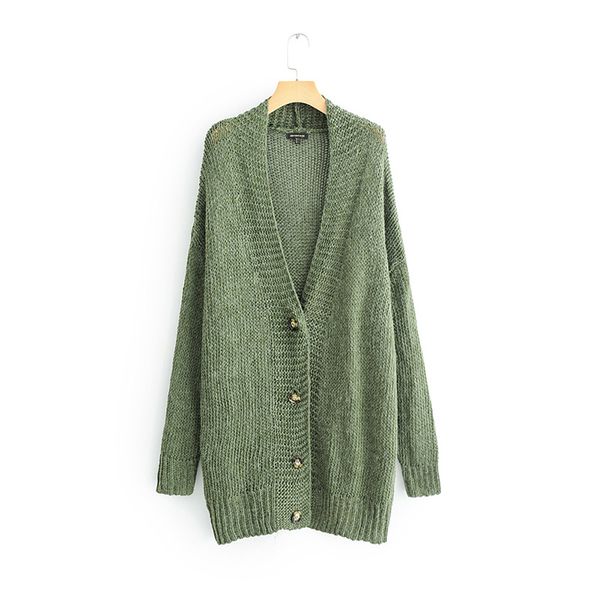 2018 autumn winter europe casual vintage fashion v-neck long-sleeved knitted cardigans women solid army green long sweater coat, White;black
2018 autumn winter europe casual vintage fashion v-neck long-sleeved knitted cardigans women solid army green long sweater coat, White;black