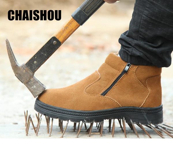 men work shoes boots cow suede lace-up anti-smashing anti-piercing men multifunction protection footwear safety shoes cs-385, Black
men work shoes boots cow suede lace-up anti-smashing anti-piercing men multifunction protection footwear safety shoes cs-385, Black