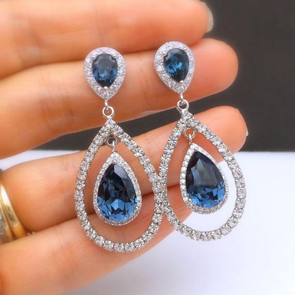 2019 blue crystal rhinestone earrings silver color jewelry fashion female bricons wedding big drop oorbellen for women v5q240
2019 blue crystal rhinestone earrings silver color jewelry fashion female bricons wedding big drop oorbellen for women v5q240