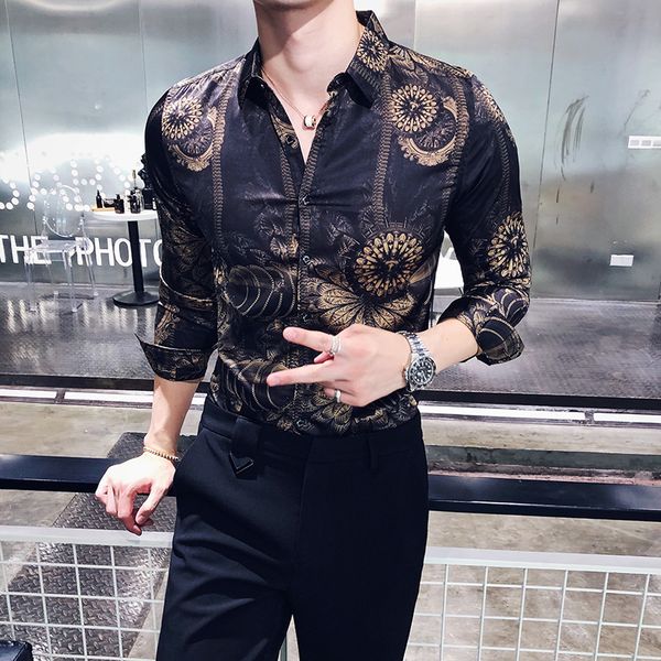 gold black shirt men 2019 new autumn long sleeve button down party club shirt men designer camisa masculina casual 3xl, White;black
gold black shirt men 2019 new autumn long sleeve button down party club shirt men designer camisa masculina casual 3xl, White;black