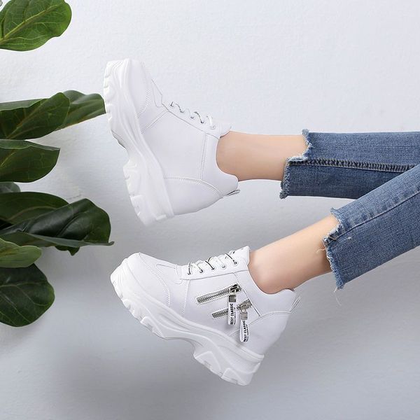 platform women shoes 2019 new fashion dad shoes spring female casual sneakers wedge high heel beige/white sneakers zipper 4.9, Black
platform women shoes 2019 new fashion dad shoes spring female casual sneakers wedge high heel beige/white sneakers zipper 4.9, Black