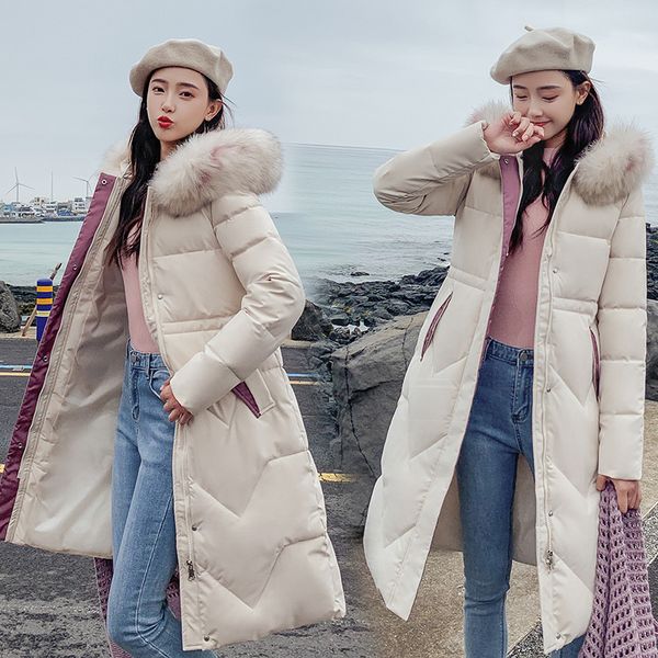 2019 winter casual parkas women jacket cotton warm thick ladies hooded coat female hat fur collar coats parka x-long clothing, Black
2019 winter casual parkas women jacket cotton warm thick ladies hooded coat female hat fur collar coats parka x-long clothing, Black