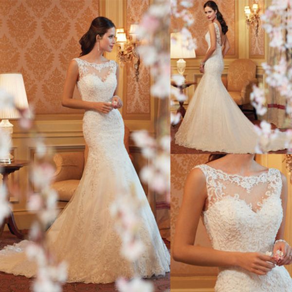lace mermaid wedding dress selling sleeveless beautiful backless bride dresses backless floral embellished bridal gown de mariee, White
lace mermaid wedding dress selling sleeveless beautiful backless bride dresses backless floral embellished bridal gown de mariee, White