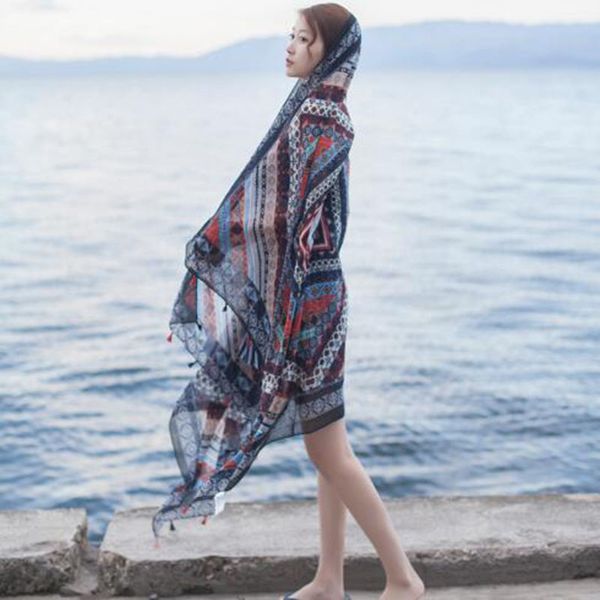 cotton and linen printed silk seaside sunscreen shawl scarves beach scarf beach towel female summer portable movable 2 colors blanket
cotton and linen printed silk seaside sunscreen shawl scarves beach scarf beach towel female summer portable movable 2 colors blanket