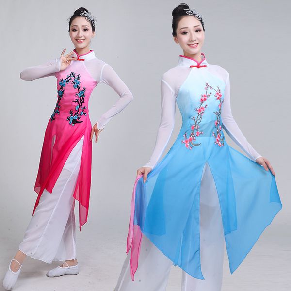 chinese style hanfu classical dance costumes female fan dance yangko national performance clothing, Black;red
chinese style hanfu classical dance costumes female fan dance yangko national performance clothing, Black;red