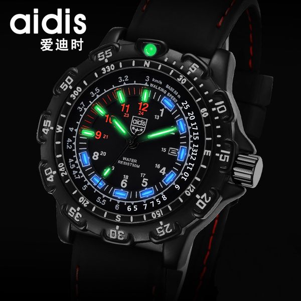 addies brand cross-border selling waterproof night-light men's watch tactics outdoor multi-functional quartz watch explosion, Slivery;brown
addies brand cross-border selling waterproof night-light men's watch tactics outdoor multi-functional quartz watch explosion, Slivery;brown