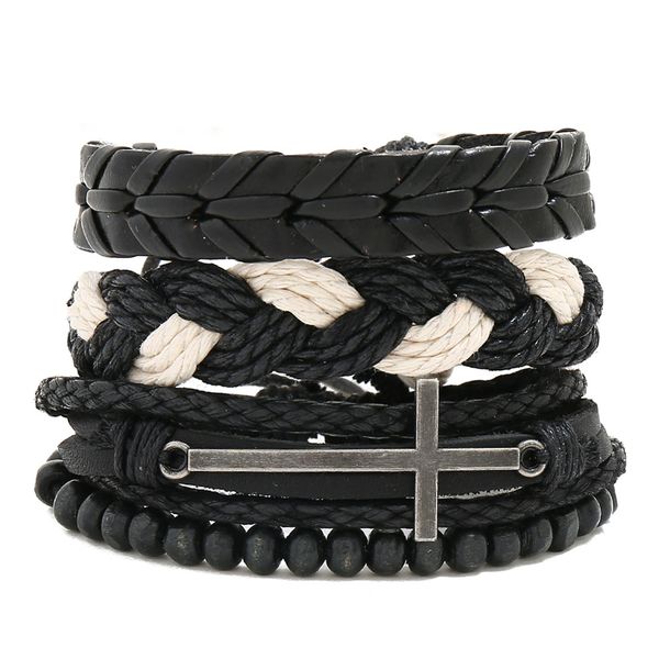 classic cross bracelet handmade leather weave bracelet for men europe selling accept small order wholesale vintage jewelry, Golden;silver
classic cross bracelet handmade leather weave bracelet for men europe selling accept small order wholesale vintage jewelry, Golden;silver