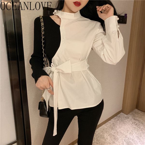 oceanlove 2020 spring black white women and blouses hollow out bandage fashion blusas korean bow shirts ins clothes 15150
oceanlove 2020 spring black white women and blouses hollow out bandage fashion blusas korean bow shirts ins clothes 15150