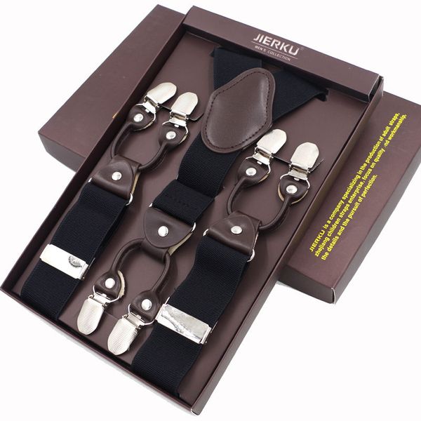 2019 new men's suspenders 6clips fashion braces leather casual suspensorios adjustable belt strap tirantes, Black;white
2019 new men's suspenders 6clips fashion braces leather casual suspensorios adjustable belt strap tirantes, Black;white