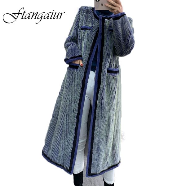 ftangaiur 2019 winter import velvet coat o-neck retro double color mink coat women's x-long natural real coats, Black
ftangaiur 2019 winter import velvet coat o-neck retro double color mink coat women's x-long natural real coats, Black