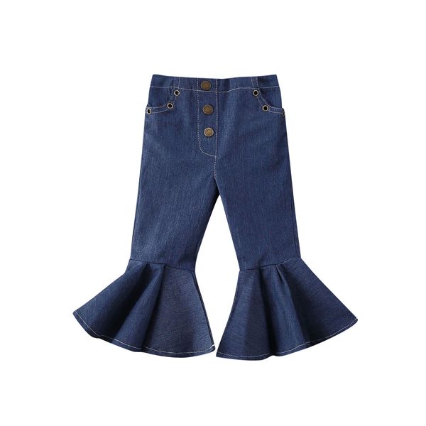2020 baby girls pants fashion children costume high waist bell-bottoms pants denim wide legs trousers kids girls trousers 1-6y, Blue
2020 baby girls pants fashion children costume high waist bell-bottoms pants denim wide legs trousers kids girls trousers 1-6y, Blue