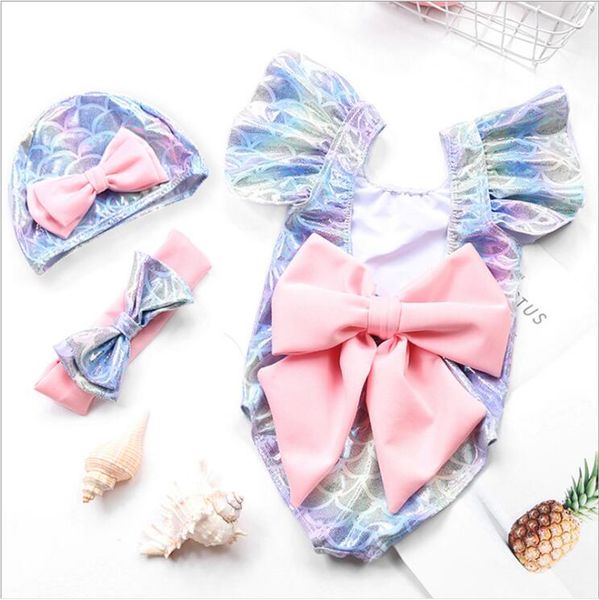 kids swimwear mermaid bikini set mermaid tail rompers bowknot headband swim caps suits girls bodysuit swimsuit bathing suit beachwear b5629, Black
kids swimwear mermaid bikini set mermaid tail rompers bowknot headband swim caps suits girls bodysuit swimsuit bathing suit beachwear b5629, Black