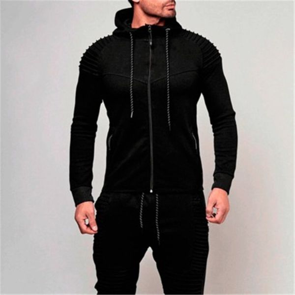 outdoor sports man zipper sweatshirt long sleeve fashion solid color cardigan folds hoodies male autumn loose casual with pocket clothing, Black
outdoor sports man zipper sweatshirt long sleeve fashion solid color cardigan folds hoodies male autumn loose casual with pocket clothing, Black