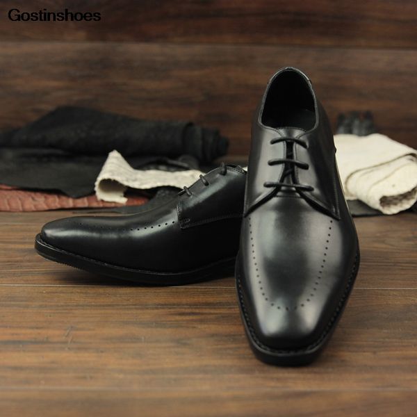 goodyear handmade square toe business classic style cattle pi da di custom-made shoes, Black
goodyear handmade square toe business classic style cattle pi da di custom-made shoes, Black
