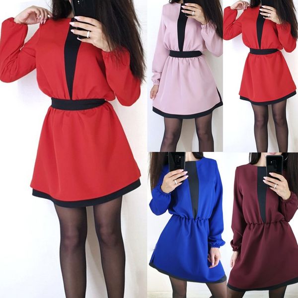 plus size dresses woman party night autumn lady splicing loose winter dress long sleeve dresses ropa mujer vestidos sukienki, Black;gray
plus size dresses woman party night autumn lady splicing loose winter dress long sleeve dresses ropa mujer vestidos sukienki, Black;gray