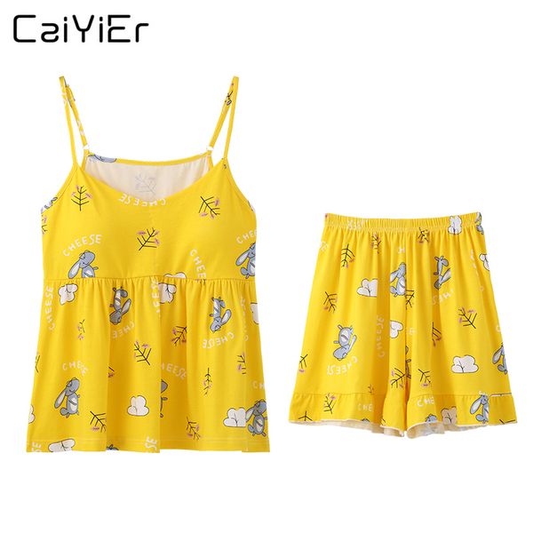 caiyier summer cotton pajamas set with pad nightgown sleeveless sling cute print sleepwear lingerie ladies homewear zh662, Blue;gray
caiyier summer cotton pajamas set with pad nightgown sleeveless sling cute print sleepwear lingerie ladies homewear zh662, Blue;gray