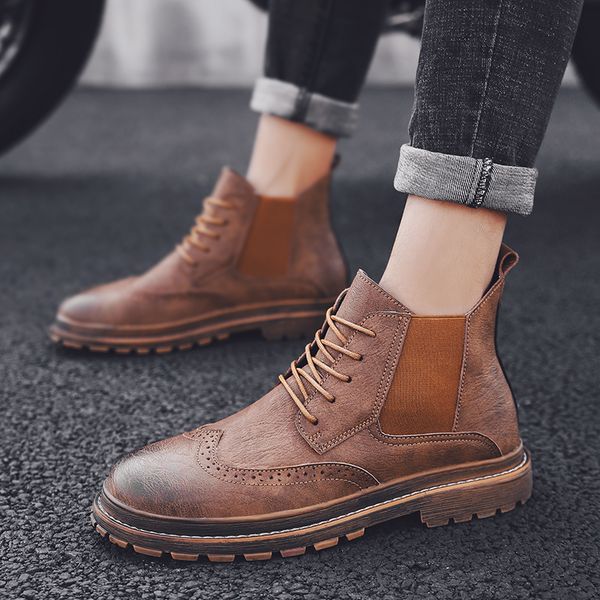 brand autumn boots outdoor men casual shoes comfortable lace up fashion genuine leather ankle boots chaussure homme j3, Black
brand autumn boots outdoor men casual shoes comfortable lace up fashion genuine leather ankle boots chaussure homme j3, Black