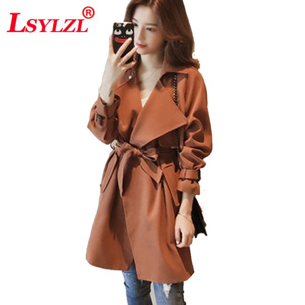 2018 spring autumn new fashion casual women's khaki trench coat long outerwear loose clothes for lady with belt b469, Tan;black
2018 spring autumn new fashion casual women's khaki trench coat long outerwear loose clothes for lady with belt b469, Tan;black