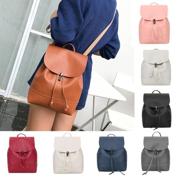 vintage pure color leather school bag backpack satchel women trave shoulder bag brief fashion style drop shipping august 7
vintage pure color leather school bag backpack satchel women trave shoulder bag brief fashion style drop shipping august 7